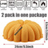 Silicone Bundt Cake Pan - 2 Pack 9 Inch Yellow Large Pumpkin Shaped Silicone Mold, Non-stick Food Grade Easy To Release Cake Mold For Bundt Cake, ...