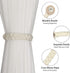BEL AVENIR Curtain Tiebacks Magnetic Woven Curtain Holdback Drapery Tie-Back (Ivory Braid-2 Pack)...