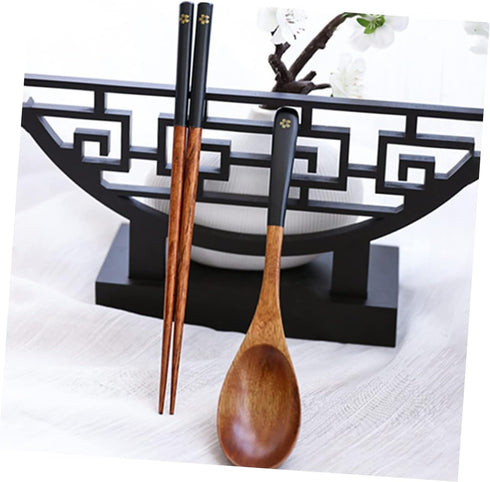 1 set Chinese Portable Friendly Party Lunch Chopsticks Picnic Cutlery and Dinner Home Wooden Style Table Pouch Tableware Reusable Case Flatware Di...