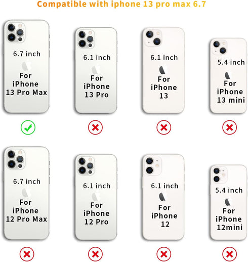 YESPURE for iPhone 13 Pro Max Clear Case Adjustable Shoulder Neck Lanyard Crossbody Strap Phone Cover Women Girls Soft Slim Bumper Shockproof Prot...