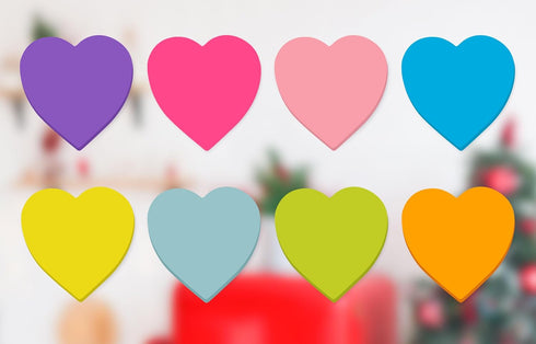 Heart Sticky Notes 3x3 in, 8 Pads, Super Cute Bright Color Strong Adhesive Post, Clean Removal, 82 Sheets/pad...