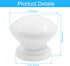 12 Packs Solid Wood Round Kitchen Cabinet Knobs, 1.10 Inch Diameter Wood Pulls, White Drawer Pulls, Dresser Drawer Handles Knobs...