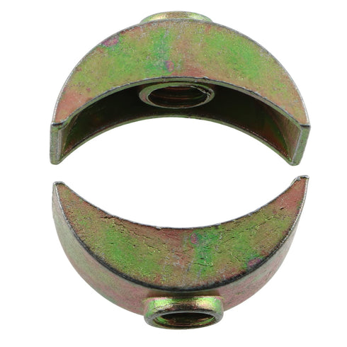 12PCS M6 24mm/0.94in Half Moon Nuts Washer Spacer Furniture Hardware Accessories for Furniture Connect...