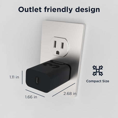 Motorola TurboPower 30 USB-C Charger - No Cable - for Moto G 2025, G Power 2025, G Power 5G (2024), Moto G Stylus 5G (2024), Motorola Razr (2024/2...