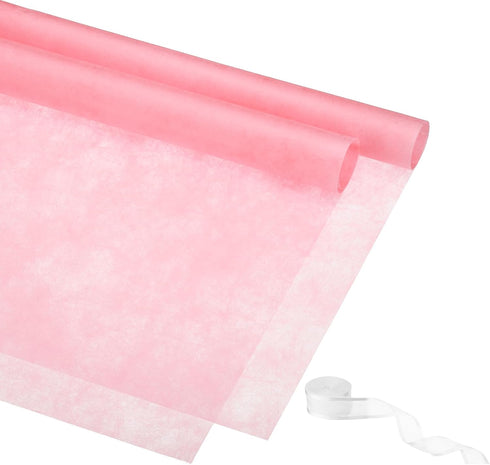 PATIKIL 22.8"x22.8" Flower Wrapping Paper, 20 Sheets Non-Woven Waterproof Florist Floral Bouquet Wrap Paper Korean Style with 1 Roll Ribbon for DI...