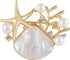 Alilang Elegant Zircon Gold Starfish Shell Pearl Brooch Pins For Ladies Inlay Sea Animal Jewelry Brooches...
