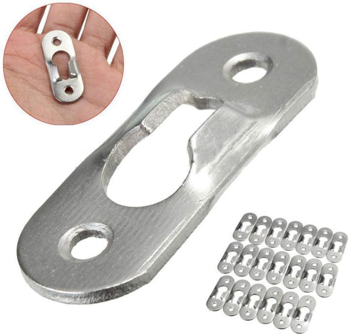 20 Pcs Keyhole Hangers Metal Fasteners for Picture Frames Mirrors Cabinet,Metal Keyhole Hanger Hanging Fasteners Hardware Flush Wall with Keyhole,...