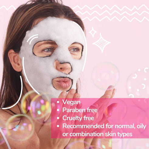 Bubble Bubble Pop, Pore Cleansing & Foaming Facial Mask with Activated Charcoal, Purify, Deep Clean & Reduce Sebum, For Normal, Oily, Combination ...