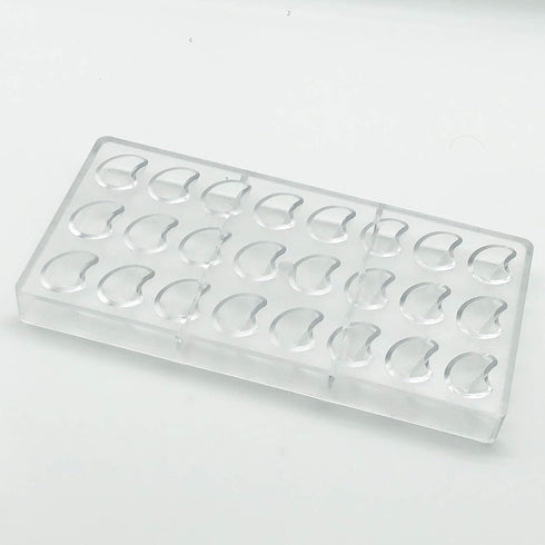Moon Shaped Polycarbonate Chocolate Mold Hard PC Candy Mold Tray Clear Chocolate Tray...