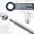 5Pcs Ball End Metric Hex Bit Set 100 mm/4 Inch Length S2 Steel Magnetic Ball End Hex Screwdriver Bit Set with 1/4 Inch Hex Shank, 2.5MM 3MM 4MM 5M...