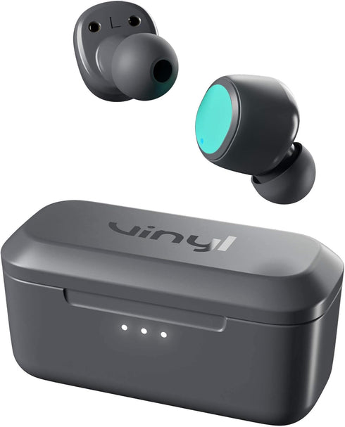 VINYL by Skullcandy True Wireless Bluetooth Earbuds Grey/Teal (V2VYW-N299)...