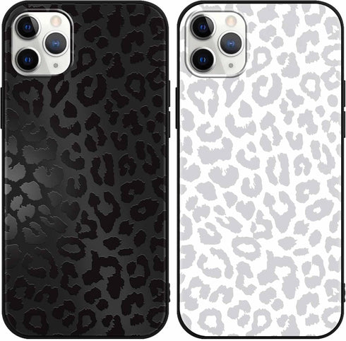 2 Pack Cute Cheetah Print for iPhone X/XS 5.8" Phone Case,Luxury Leopard Pattern Design Cases Soft Silicone TPU Shockproof Protective Cover for Wo...