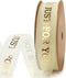 Holijolly Gold Sheer Gift Ribbon - Snow Yarn Ribbon with Just for You Print for Valentine's Day - 3/4 inch x10 Yard...