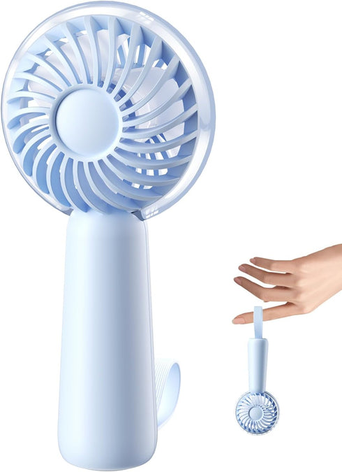 Portable Handheld Mini Fan, 3 Speeds Personal Small Fan For Makeup Eyelash, Cute Design Rechargeable Desk Fan With Non-slip Base For Travel, Bedro...