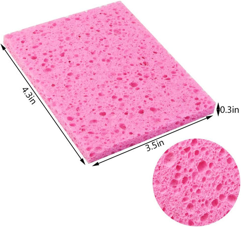 30 Pack Kitchen Cleaning Sponges Non-Scratch Kitchen Sponges Bulk Cleaning Sponges Dishwashing Sponges Natural Colored Sponge for Kitchen and Bath...