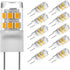 G8 LED Bulb 3W Equivalent to G8 Halogen Bulb 20W-25W, T4 JCD Type Bi-Pin G8 Base, AC 120V G8 Bulb Warm White 3000K for Under Cabinet Light, Under ...
