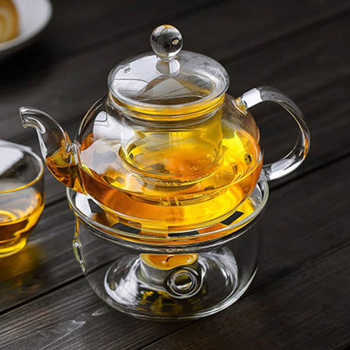 Hemoton Glass Teapot Warmer, Heating Base Base Insulation Base Candle Holder Glass Tea Stove Warmer Candle Stand Tea Heater Tea Accessories...