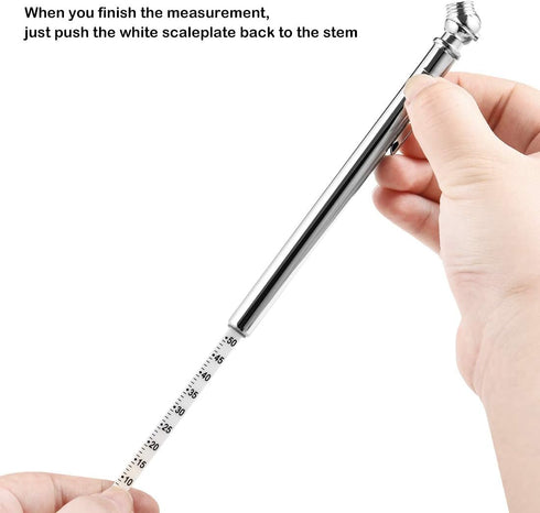 CZC AUTO Pencil Tire Pressure Gauge, Mechanical Air Gage, Stainless Stem Single Chuck with Pocket Clip Tyre Checker for Motorcycle Bike Car RV SUV...