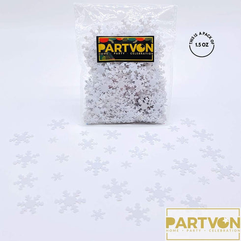 Christmas Snowflake Confetti Decoration- 1500pcs | Snowflakes Frozen Party Confetti | Winter Wonderland Birthday Baby Shower Wedding Sequins Chris...