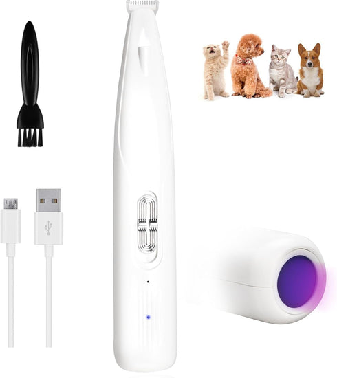 Electric Dog Paw Fur Trimmer Christmas Cordless Ear Hair Clipper Small Cats Mini Dogs Shaver Light up Puppy Grooming Clippers 2 Speeds Rechargeabl...