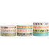 YUBBAEX 10 Rolls Sparkling Washi Tape Set 8mm Skinny Gold Foil Decorative Masking Washi Tapes for Journal,Scrapbook, Planner, DIY Crafts (Cartoon ...