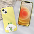 Cute Puppy Pattern Cell Phone Case for iPhone 13, Anime Dog Design Women Girls Soft Yellow Liquid Silicone Shockproof Scratch-Resistant with Micro...