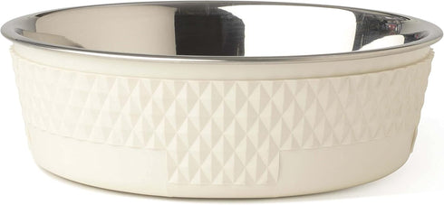 PetRageous 16011 Kona Stainless Steel Non-Slip Dishwasher Safe Dog Bowl 6.5-Cup 8.5-Inch Diameter 2.75-Inch Tall for Large and Extra Large Dogs an...