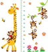 DEKOSH Giraffe & Monkeys Kids Height Wall Chart | Peel & Stick Nursery Wall Decals for Baby Bedroom, Toddler Playroom...