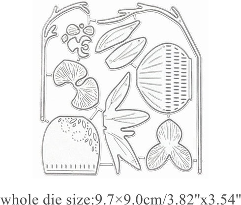 Blooming Orchid Metal Die Cuts, Flowers Leaves Plant Vase Flower Cutting Dies Cut Stencils for DIY Scrapbooking Album Embossing Paper Dies Card Ma...