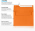 LUXPaper A7 Invitation Envelopes | Peel & Press | 5 1/4" x 7 1/4" | Mandarin Orange | 80lb. Text | 50 Qty...