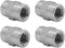 (4-PACK) 5000-02-02 Hydraulic Hose Adapter Fitting 1/8" Female (1/8-27 NPTF) × 1/8" Female (1/8-27 NPTF) SAE Straight Pipe Joints Connector Carbon...