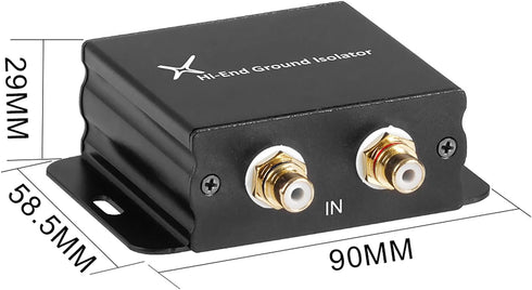 Hi-end Ground Loop Noise Isolator/Filter for Car Audio/Home High-Fidelity System - Black (65042)...