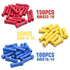 Qibaok 300 PCS Butt Splice Crimp Connectors Insulated Electrical Straight Wire Terminal Connectors 10-22AWG...