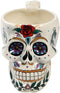 Day of the Dead Skull with Rose Ceramic Mug...