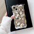 Girly Case for iPhone 11 Silver Plating Curly Wave Frame, Cute Woman Case for iPhone 11 Meteorite Shape, Shockproof Case for iPhone 11 Kawaii Bubb...