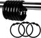 Premium Plastic Shower Curtain Rings Shower Curtain Hooks Gliding on Standard Shower Rods Easy Snap Closure (O Shape,Black,12Pcs)...