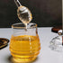 Bee-hive Honey Jar Glass Honeypot, Honey Syrup Dispenser with Dipper and Lid for Home Kitchen...