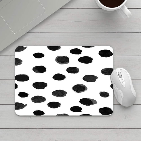 EKOBLA Mousepad Polka Dots Mouse Pad Brush Strokes Dalmatian Spots Cheetah Print Animal Cool Design Gaming Mouse Pad Non-Slip Rubber Base Thick Mo...