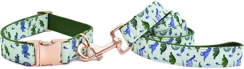 Dog Collar and Leash Set, Classic Dog Collar Soft Comfortable Adjustable Collars for Dogs...