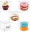 COMFECTO Clear Boxes for Favors 4x4x4, 50 pcs Transparent Giftbox for Macaron Cupcake Candy Cookies Ornament GiftsWedding Party Baby Shower, Singl...