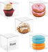 COMFECTO Clear Boxes for Favors 4x4x4, 50 pcs Transparent Giftbox for Macaron Cupcake Candy Cookies Ornament GiftsWedding Party Baby Shower, Singl...