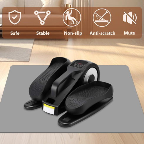 Non-Slip Mat for Ellipse Leg Exerciser Machine, 23×19in Leg Exerciser Mat for Under Desk Elliptical Pedal Exerciser, Elliptical Machine Accessorie...