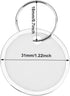 100 Pieces White Key Tags Metal Key Tags Round Paper Key Tags with Split Rings (31mm, White)...