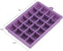 Ice Cube Tray, Silicone Square Ice Trays Easy Release Stackable Ice Cube Mold with Removable Lid, 24 Cavity (2 Pack, Purple)...