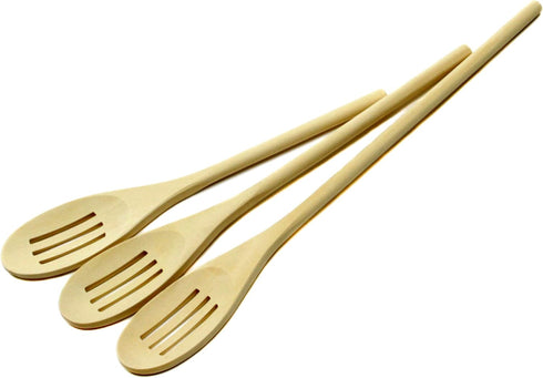 Chef Craft Select Maple Slotted Spoon Set, 10, 12, 14 inch, Natural...