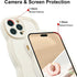 iPhone 13 Pro Max Case Camera Protection, Cute Wave Pattern Curly Girly Caseative Shockproof Protective Design for Women Girls, Soft TPU Rubber Ph...