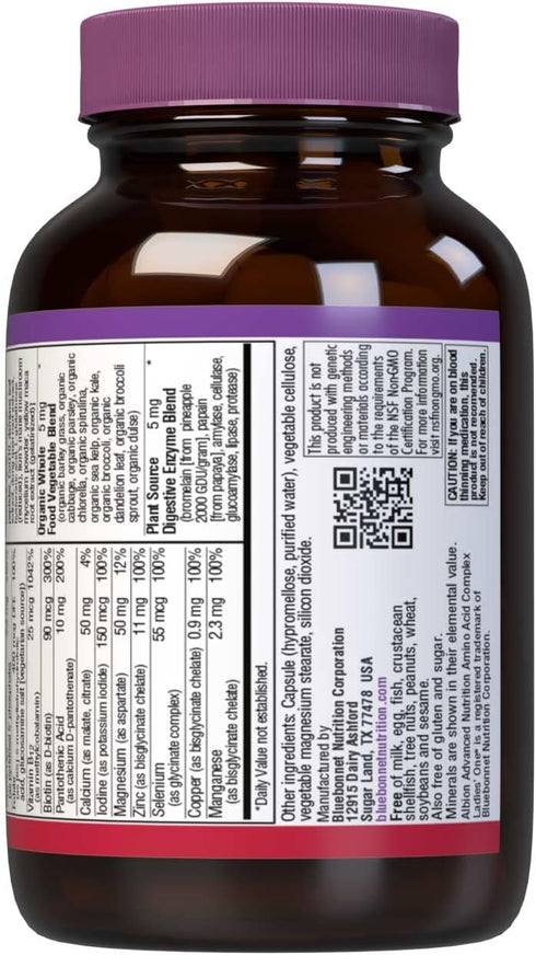 Bluebonnet Nutrition Ladies’ ONE 40+ Whole Food-Bed Multiple, Women Multivitamin for Women 40+, Soy-Free, Non-GMO, Gluten Free, 30 Vegetable Capsu...