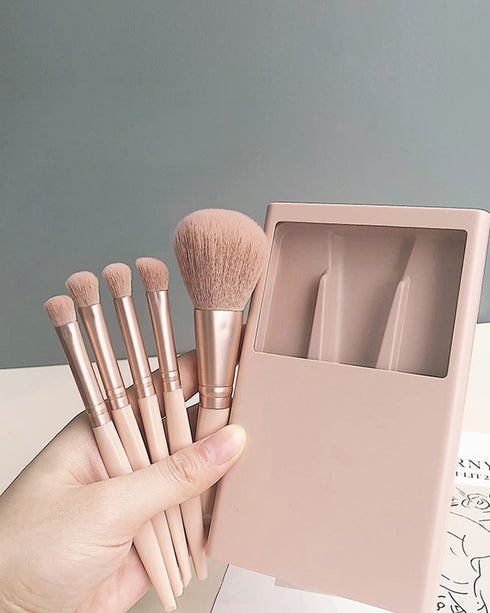 Travel Size Makeup Brushes Set, Easy-taken Mini Makeup Brush Set with Case and Mirror, Small Complete Function Cosmetic Brushes Kit Perfect for On...