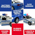 2 Pack Metal Diecast NY Police Cars Pull Back Battery Powered with LED Headlights and Siren Sounds 1:32 Scale...