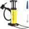 Bike Pump, Mini Bike Floor Pump Compact Mini Portable Bicycle Foot Pump Compatible with Presta and Schrader Valve Portable Bicycle Pump,Aluminum A...